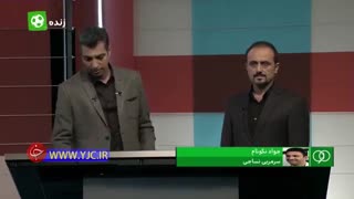 صحبت‎های جواد نکونام درباره حواشی داوری بازی نساجی و پرسپولیس در برنامه 90