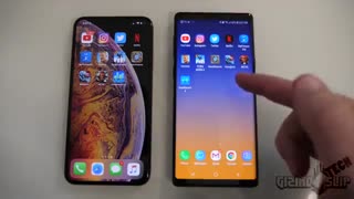 مقایسه سرعت آیفون XS MAX و سامسونگ گلکسی نوت 9