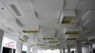 اجرای سقف لابل در مجتمع تجاری تفریحی #اکومال کرج