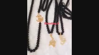 گردنبند دستبند مهره سنگی آویز گردنی پلاک اسم دلخواه شما