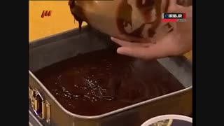 طرز تهیه کیک بستنی شکلاتی