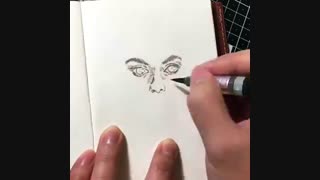 آموزش نقاشی سیاه سفید با ماژیک