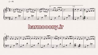 نت پیانو مگه فرشته هم بده از ابی