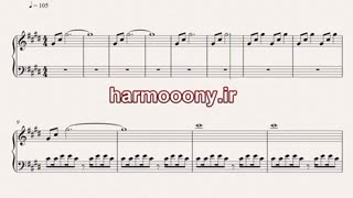 نت پیانو شب زده از ابی