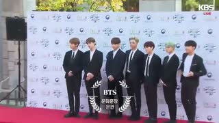 BTS فرش قرمز Korean Popular Culture & Arts Awards 2018