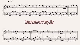 نت پیانو عاشقم من از امیر شاملو