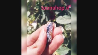 گردن آویز عقیق شجر با تراش فانتزی