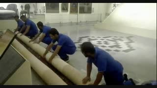 شستشوی فرش موزه پس از 84 سال