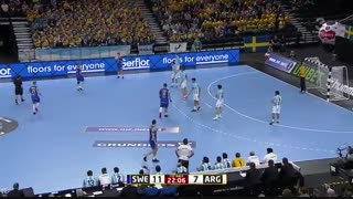 دیدار تیم های هندبال سوئد و آرژانتین در قهرمانی مردان جهان2019